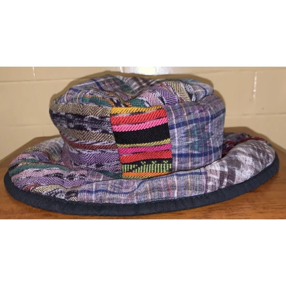 Handmade Bucket Hat Made In Gautemala Patchwork - Picture 4 of 10